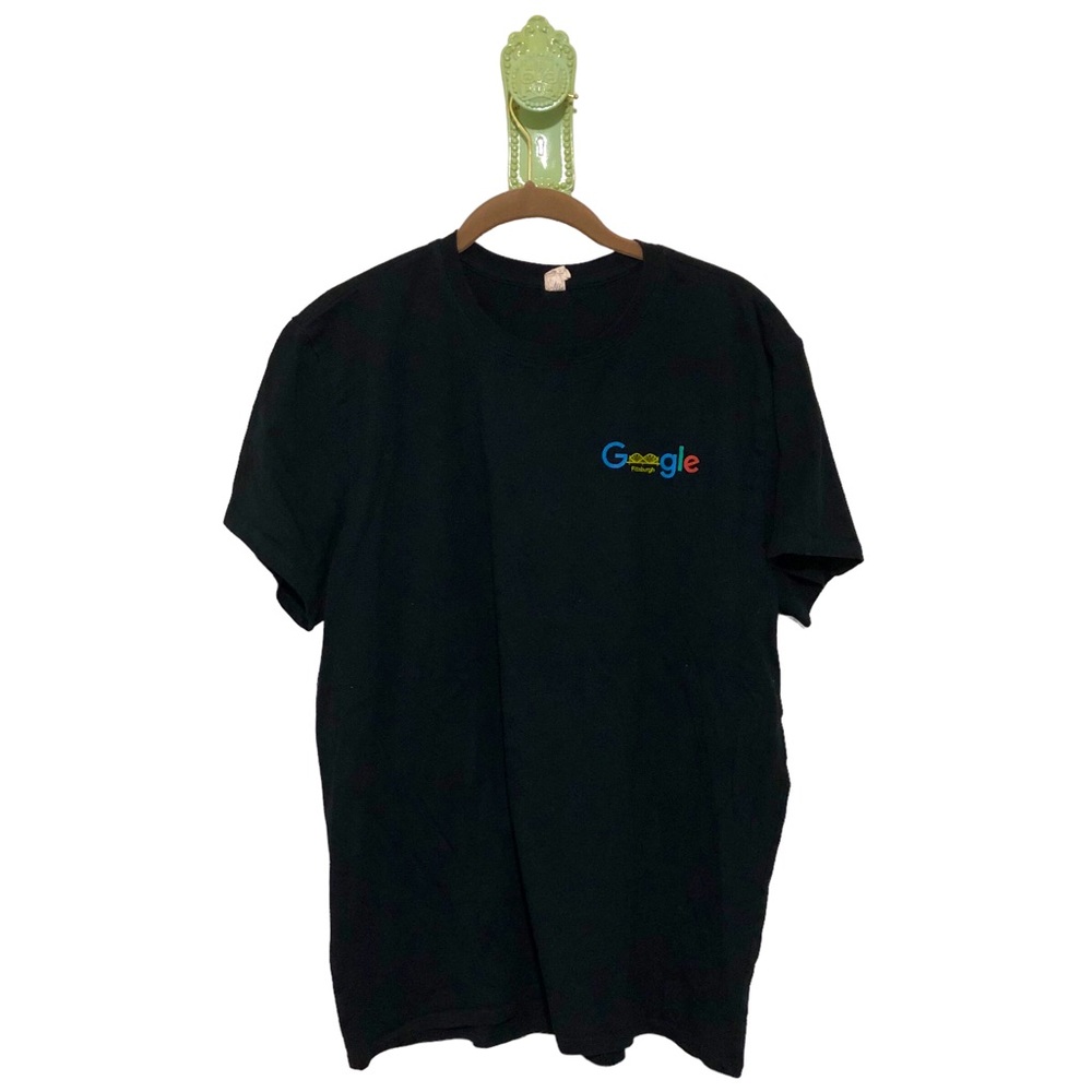 Google Pittsburgh Logo Tee Black Size Large
